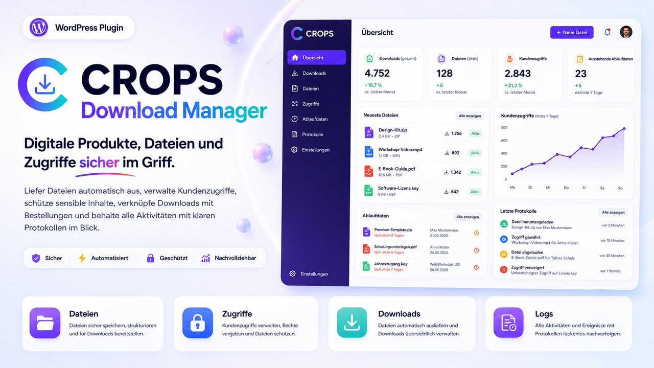 CROPS Download & License Manager