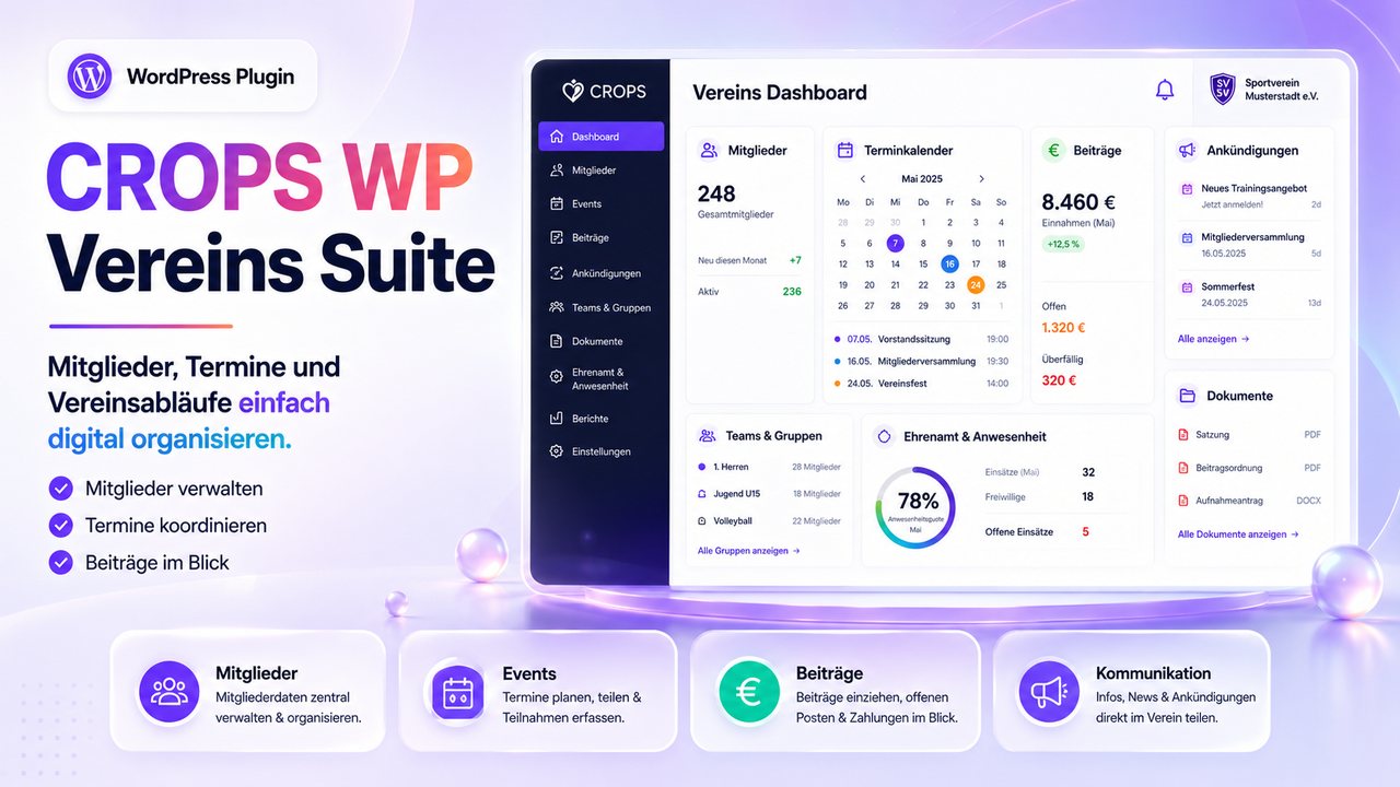 CROPS WP Vereins Suite